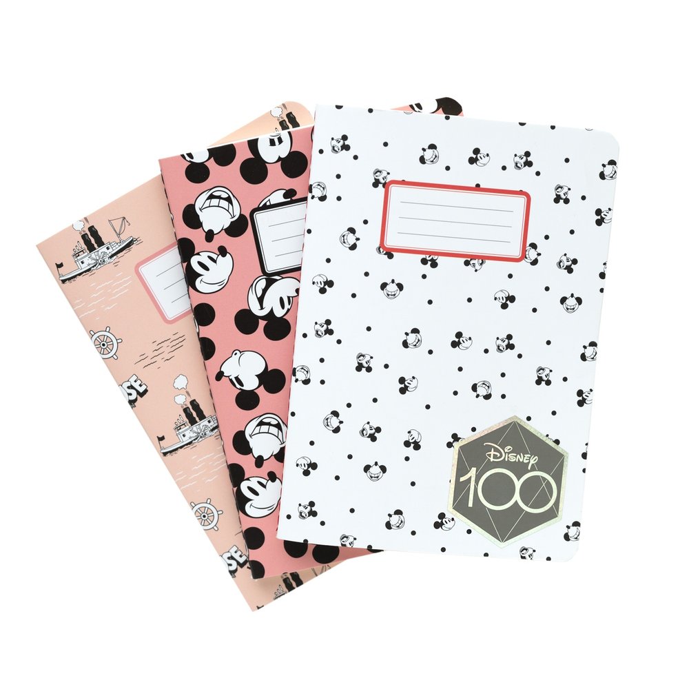 Grupo Erik Disney Mickey Mouse - 100Th Anniversary Pack Of 3 A6 Carnet de notes - Multicolore